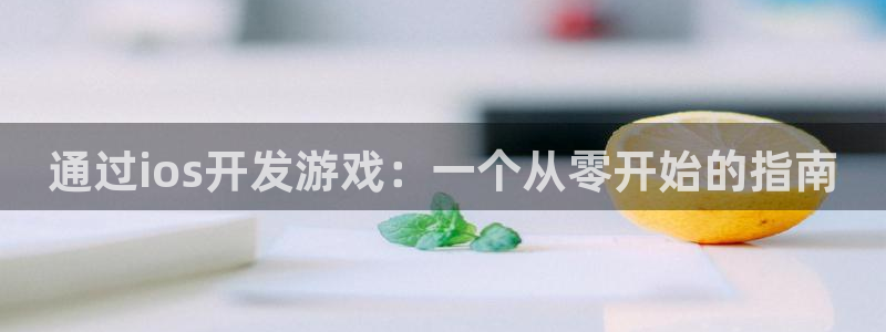 ag街机子代表什么意思：通过ios开发游戏：一个从零开始的指南